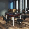 Regency Square Tables > Breakroom Tables > Kee Square Table & Chair Sets, 48 W, 48 L, 29 H, Mahogany TB4848MHBPCM44BK